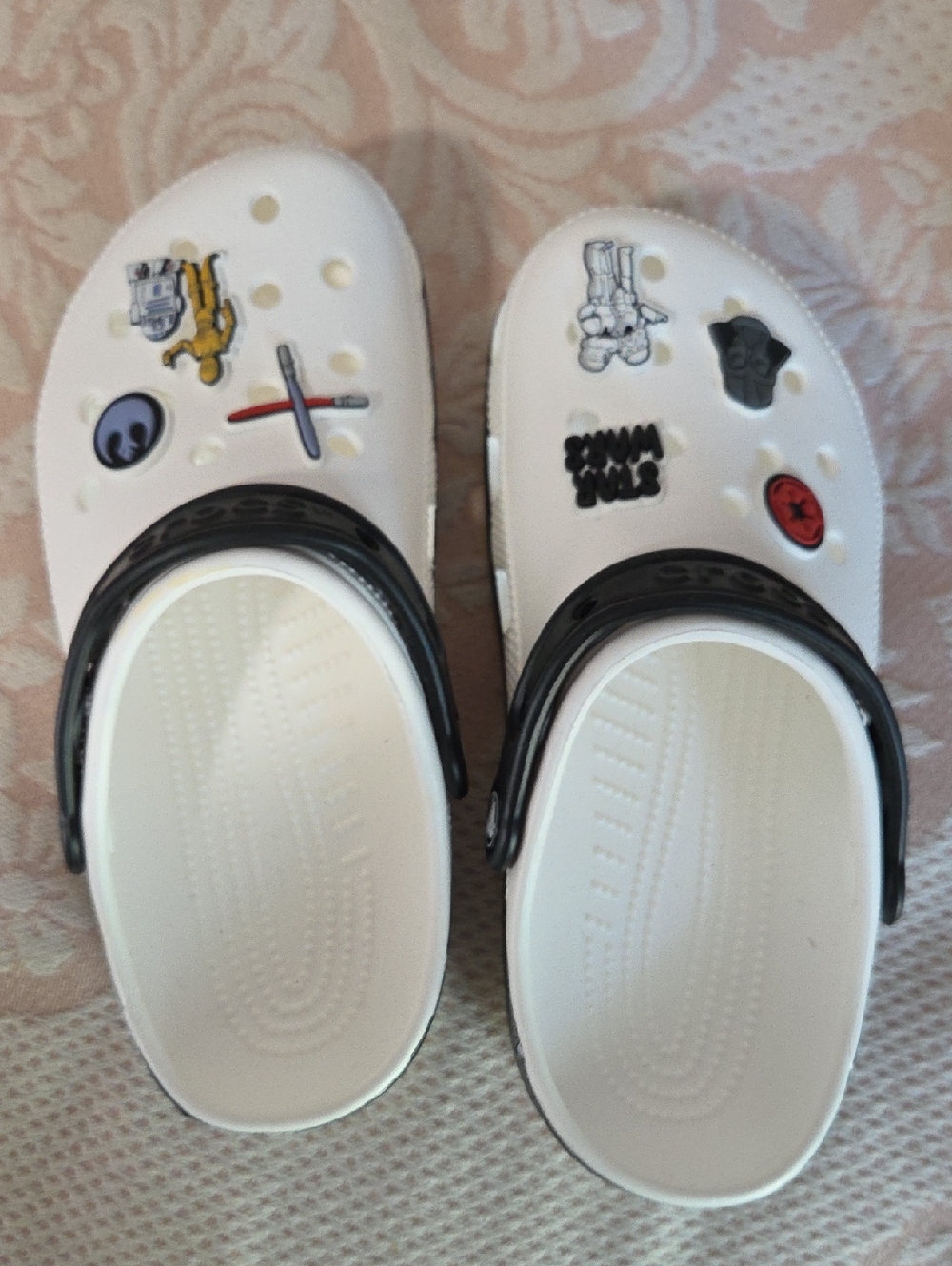 White and Black Star Wars Crocs
